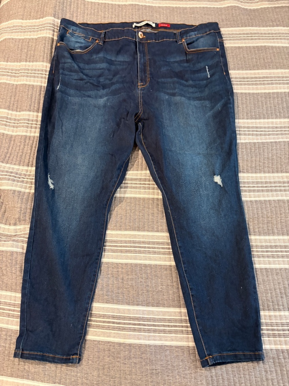 Celebrity Pink Dark Blue Distressed Women’s plus Size 24 Jeggings